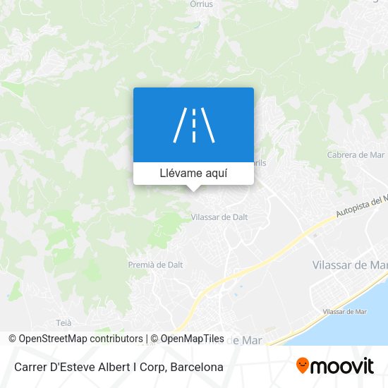 Mapa Carrer D'Esteve Albert I Corp