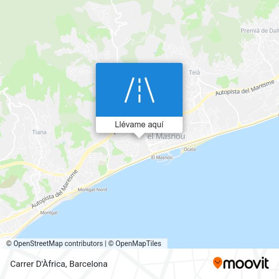 Mapa Carrer D'Àfrica