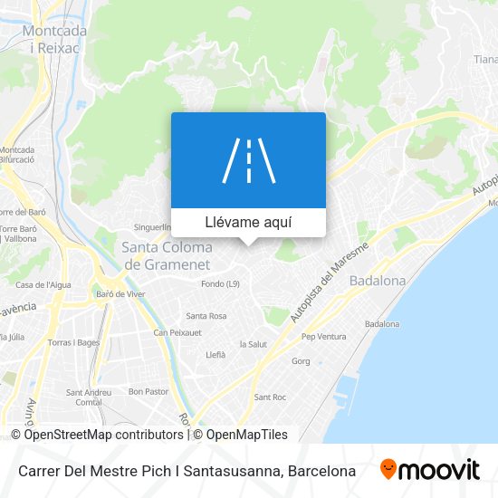 Mapa Carrer Del Mestre Pich I Santasusanna