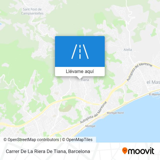 Mapa Carrer De La Riera De Tiana