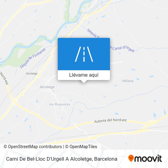 Mapa Camí De Bel-Lloc D'Urgell A Alcoletge