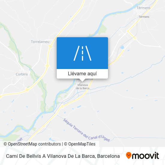 Mapa Camí De Bellvís A Vilanova De La Barca