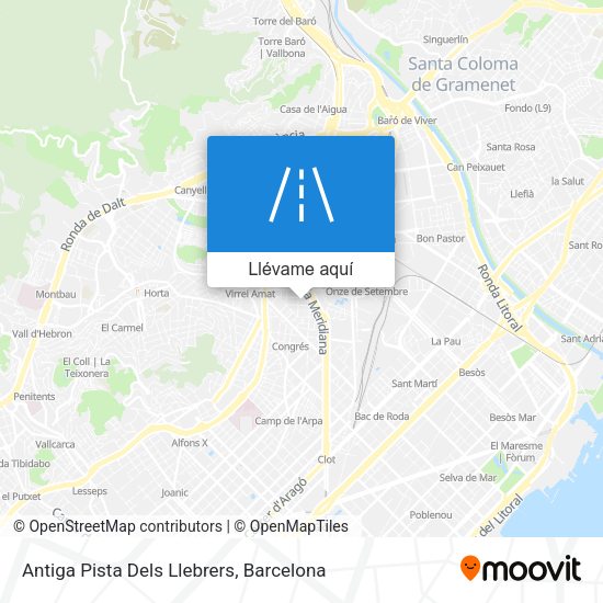 Mapa Antiga Pista Dels Llebrers