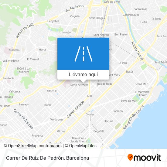 Mapa Carrer De Ruiz De Padrón