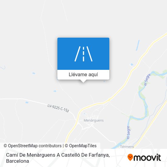 Mapa Camí De Menàrguens A Castelló De Farfanya