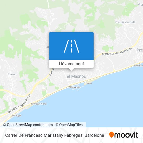 Mapa Carrer De Francesc Maristany Fabregas
