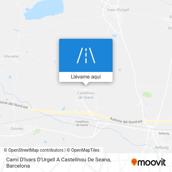 Mapa Camí D'Ivars D'Urgell A Castellnou De Seana