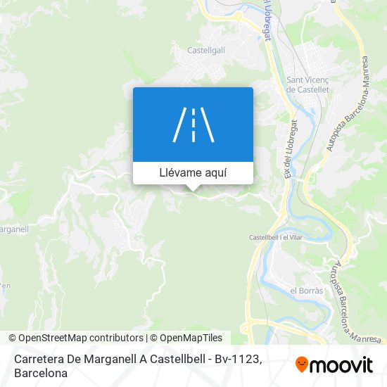 Mapa Carretera De Marganell A Castellbell - Bv-1123