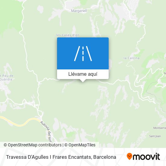 Mapa Travessa D'Agulles I Frares Encantats
