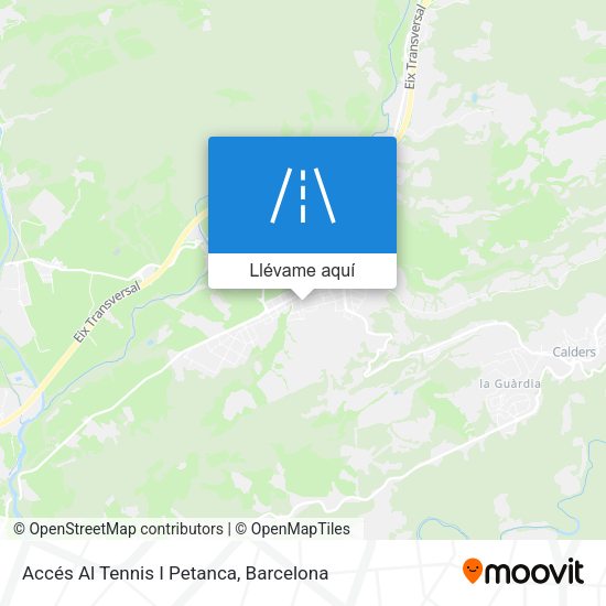 Mapa Accés Al Tennis I Petanca