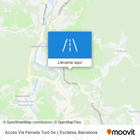 Mapa Accés Via Ferrada Turó De L'Escletxa