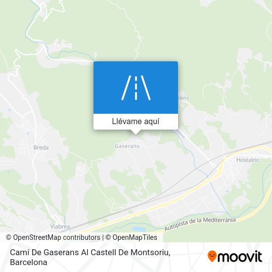 Mapa Camí De Gaserans Al Castell De Montsoriu