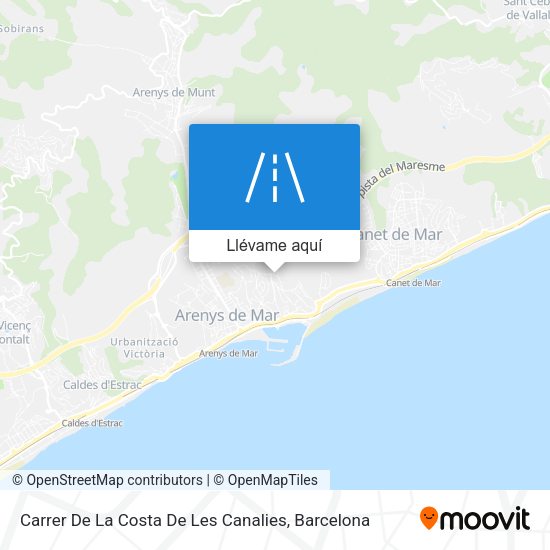 Mapa Carrer De La Costa De Les Canalies