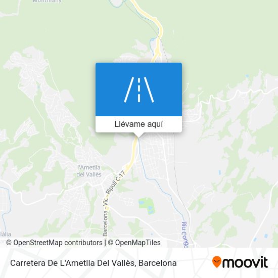 Mapa Carretera De L'Ametlla Del Vallès
