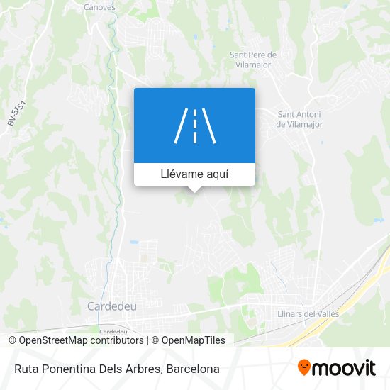 Mapa Ruta Ponentina Dels Arbres