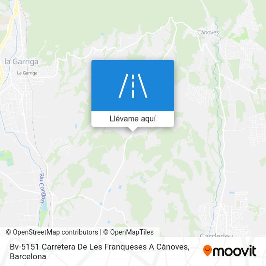 Mapa Bv-5151 Carretera De Les Franqueses A Cànoves