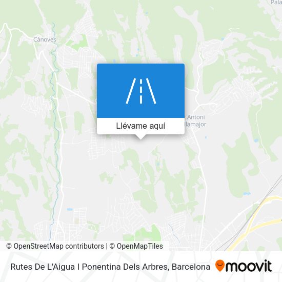 Mapa Rutes De L'Aigua I Ponentina Dels Arbres
