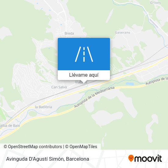 Mapa Avinguda D'Agustí Simón