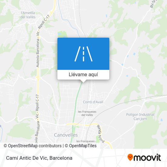 Mapa Camí Antic De Vic