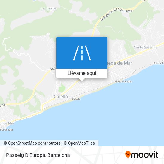 Mapa Passeig D'Europa