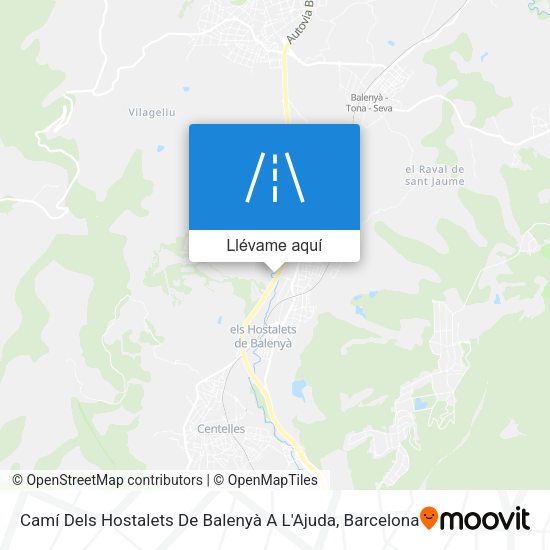 Mapa Camí Dels Hostalets De Balenyà A L'Ajuda