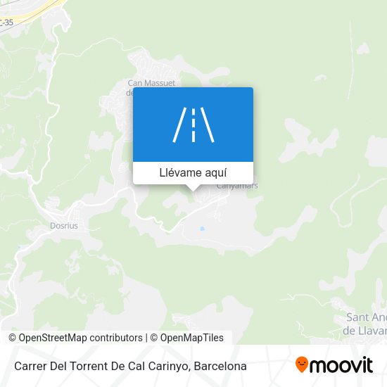 Mapa Carrer Del Torrent De Cal Carinyo