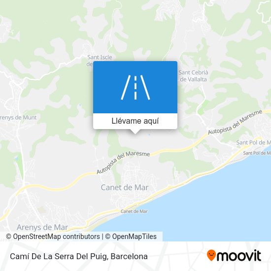 Mapa Camí De La Serra Del Puig