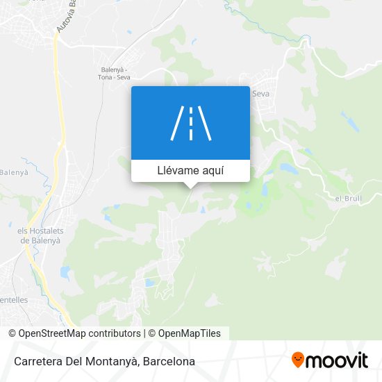 Mapa Carretera Del Montanyà