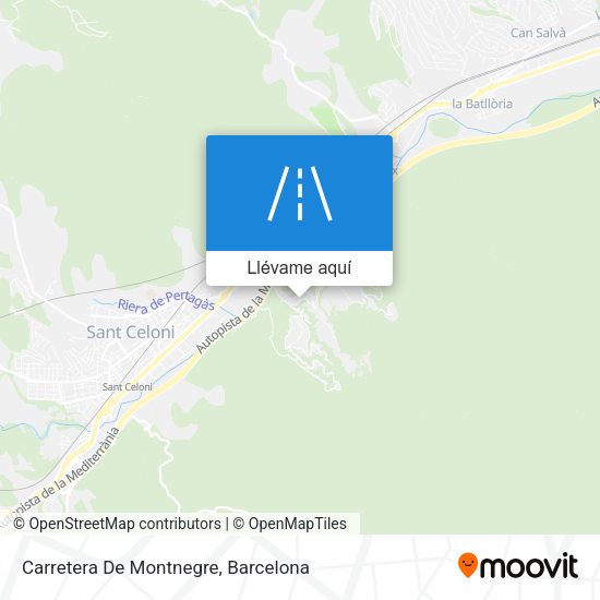 Mapa Carretera De Montnegre