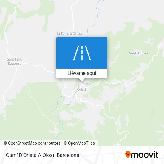 Mapa Camí D'Oristà A Olost