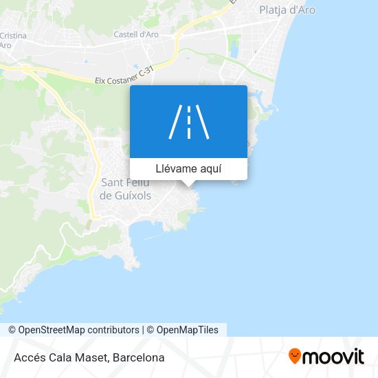 Mapa Accés Cala Maset