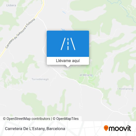 Mapa Carretera De L'Estany