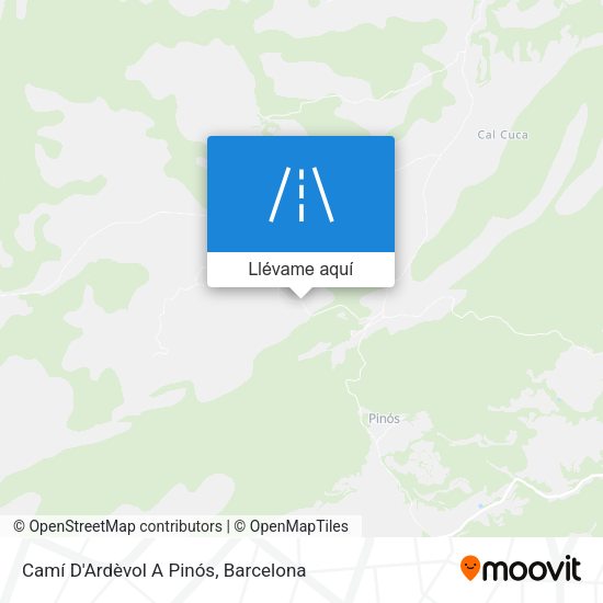 Mapa Camí D'Ardèvol A Pinós