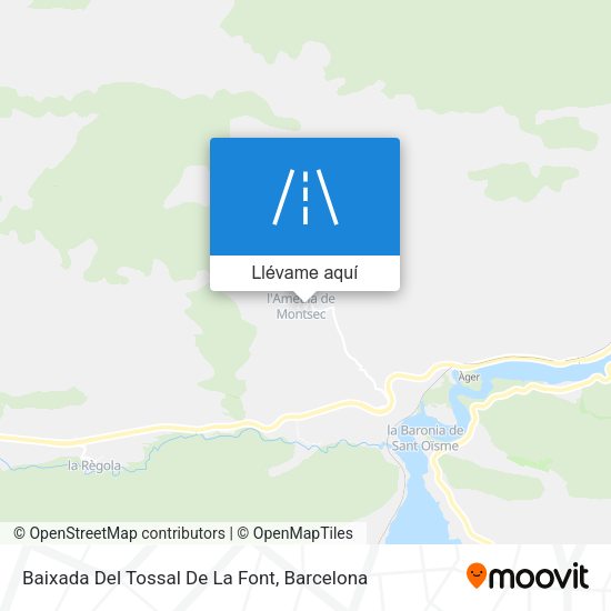 Mapa Baixada Del Tossal De La Font