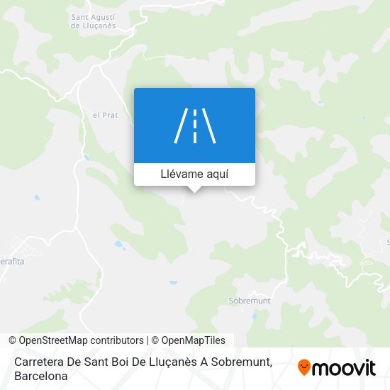 Mapa Carretera De Sant Boi De Lluçanès A Sobremunt