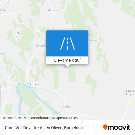 Mapa Camí Vell De Jafre A Les Olives