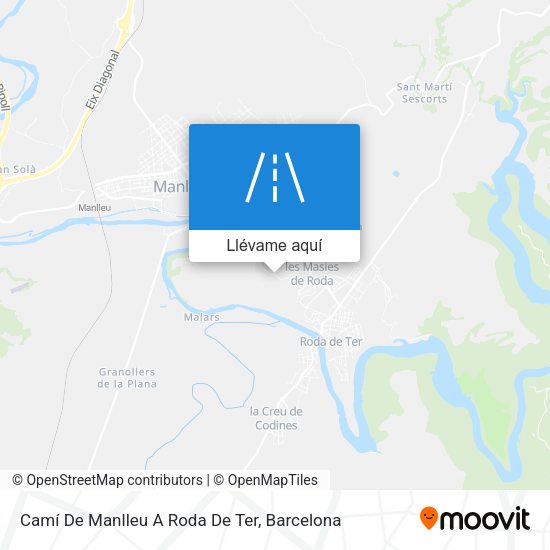 Mapa Camí De Manlleu A Roda De Ter