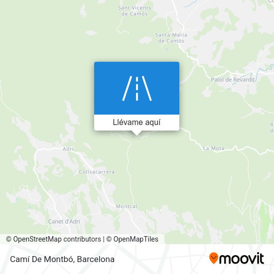 Mapa Camí De Montbó