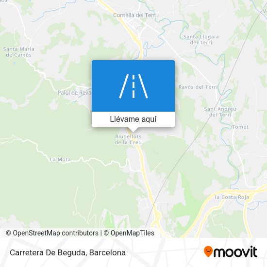 Mapa Carretera De Beguda