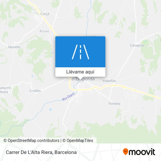 Mapa Carrer De L'Alta Riera