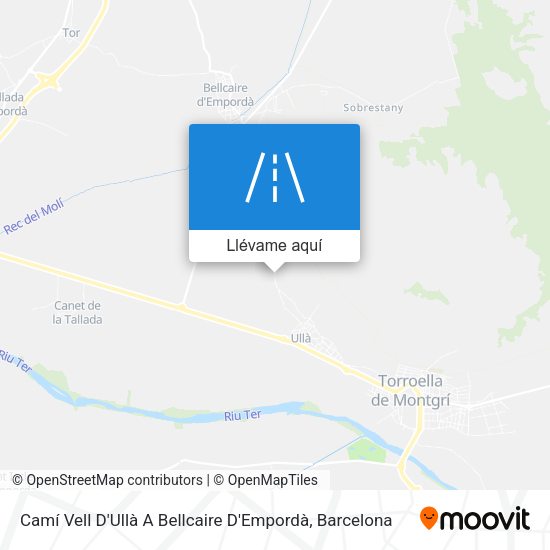 Mapa Camí Vell D'Ullà A Bellcaire D'Empordà