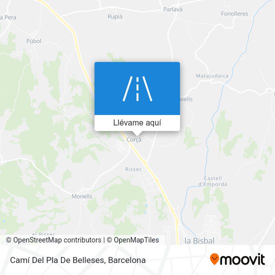 Mapa Camí Del Pla De Belleses