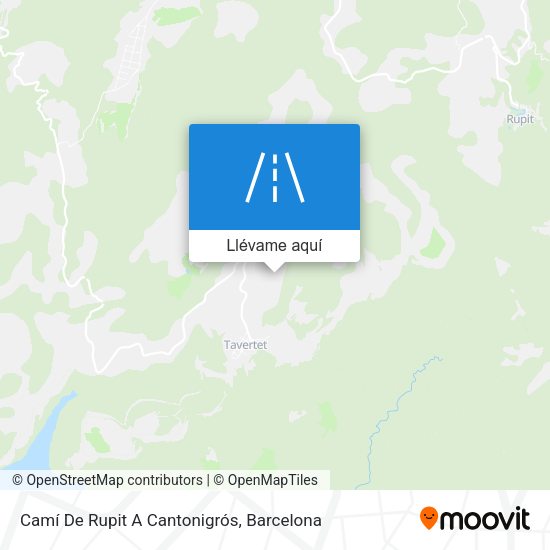 Mapa Camí De Rupit A Cantonigrós