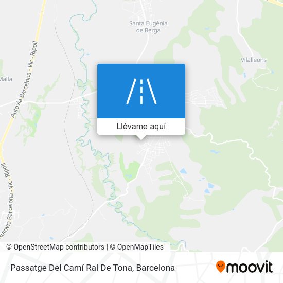 Mapa Passatge Del Camí Ral De Tona