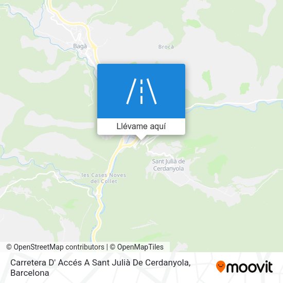 Mapa Carretera D' Accés A Sant Julià De Cerdanyola