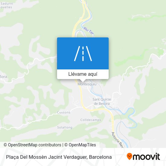 Mapa Plaça Del Mossèn Jacint Verdaguer