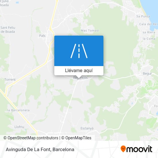 Mapa Avinguda De La Font