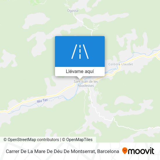 Mapa Carrer De La Mare De Déu De Montserrat
