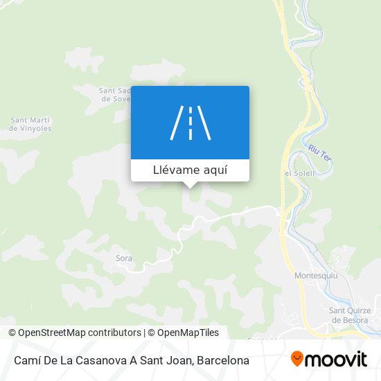 Mapa Camí De La Casanova A Sant Joan
