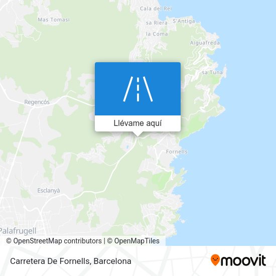 Mapa Carretera De Fornells